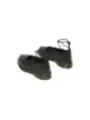 Schwarze Leder Schuhe mit Gelb