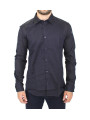 Shirts Elegant Blue Cotton Slim Casual Shirt 400,00 € 7333413047403 | Planet-Deluxe