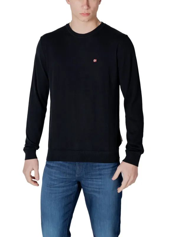 Napapijri schwarzes Langarmshirt Jeans Napapijri schwarzes Langarmshirt Jeans