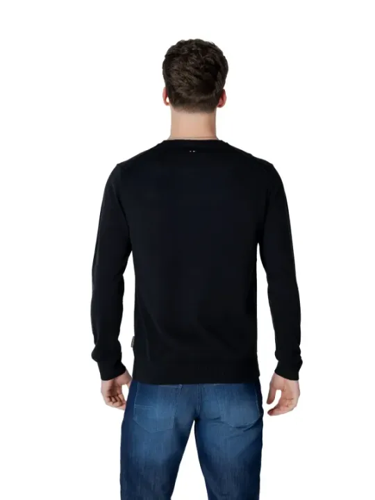Schwarzes Baumwoll-Langarmshirt Napapijri 483919