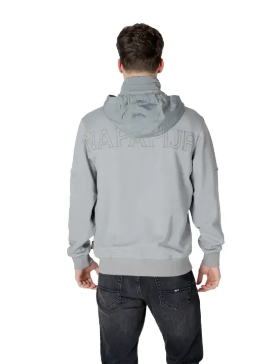 Grauer Napapijri Hoodie mit Logo