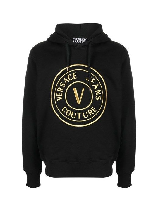 Sweaters Chic Black Hooded Sweatshirt 370,00 € 8058987956317 | Planet-Deluxe