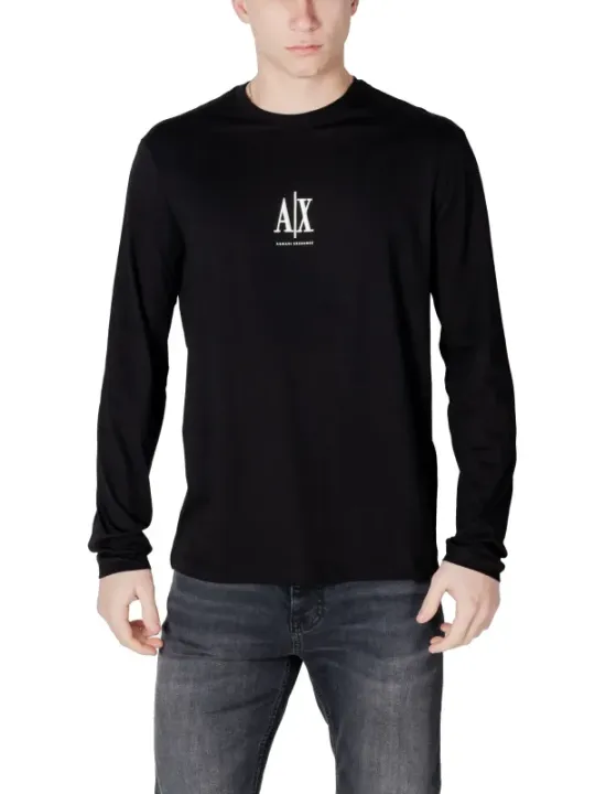 Schwarzes Armani Exchange Langarmshirt