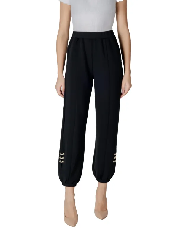 Schwarze Liu Jo Hosen bestickt Schwarze Liu Jo Hosen bestickt