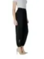 Schwarze Leinenhose, lockere Passform
