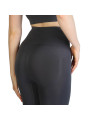 Graue gerippte High-Waist-Shapewear-Strumpfhose