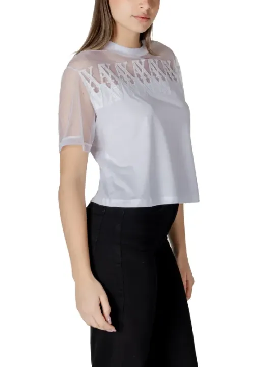 Weißes Mesh-Top Armani Exchange 483862