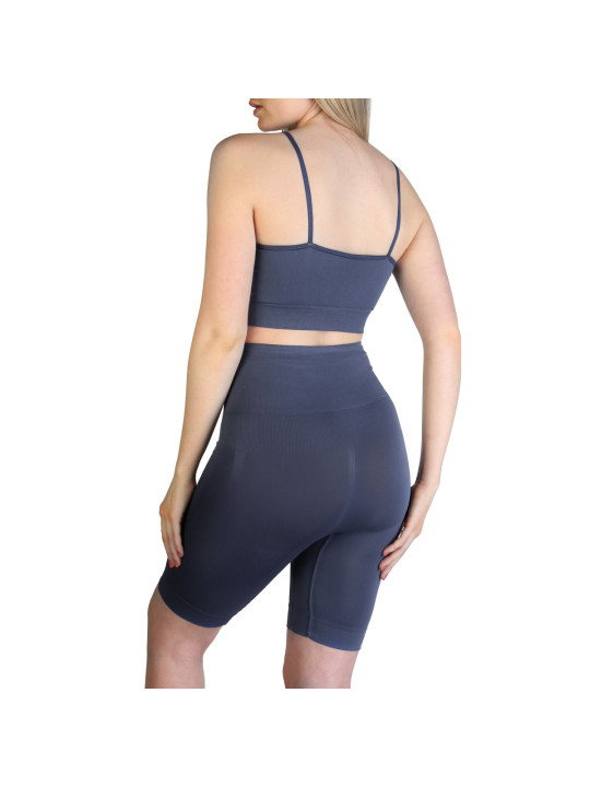 Navy blauer Sport-BH und Shorts