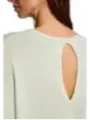 Mintgrüner Pullover mit Rückenausschnitt