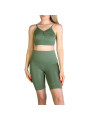 Khaki grüne Sport-BH und Shorts