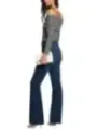 Dunkle Jeans mit hohem Bund
