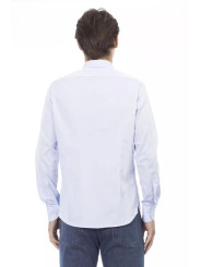 Shirts Elegant Slim Fit Light Blue Cotton Shirt 190,00 € 2000049163603 | Planet-Deluxe