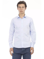 Shirts Elegant Slim Fit Light Blue Cotton Shirt 190,00 € 2000049163603 | Planet-Deluxe