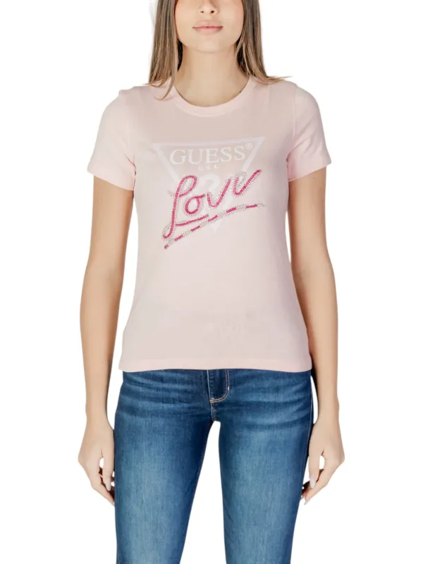 Pinke Guess Logo T-Shirt Pinke Guess Logo T-Shirt