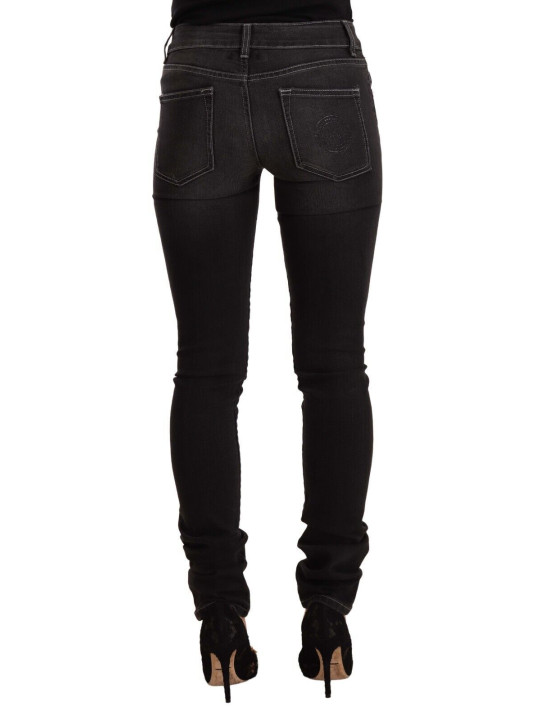 Jeans & Pants Chic Black Washed Slim Fit Mid Waist Jeans 200,00 € 8058301885200 | Planet-Deluxe