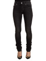 Jeans & Pants Chic Black Washed Slim Fit Mid Waist Jeans 200,00 € 8058301885200 | Planet-Deluxe