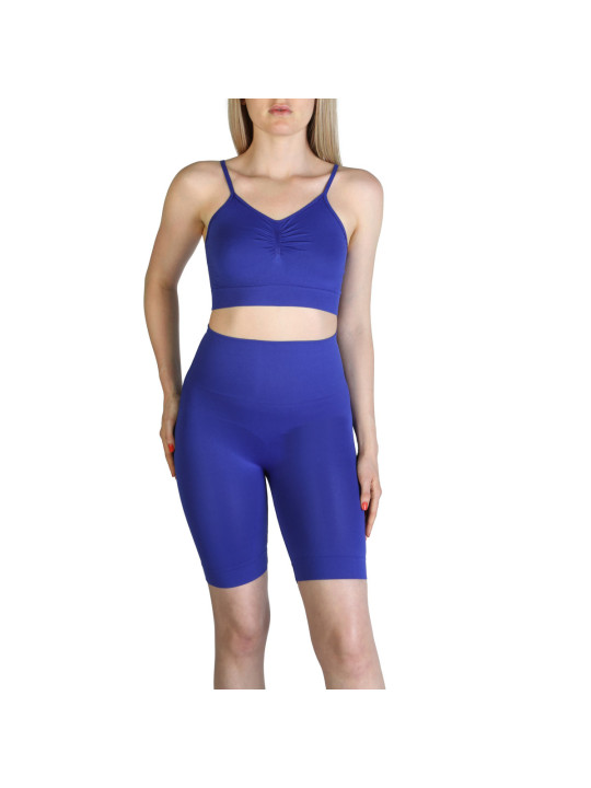 Indigoblaues Sport-Set mit Shorts