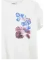 Blumendesign graues Desigual T-Shirt