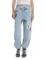 Desigual Jeans mit Rosen-Applikation