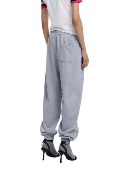 Graue Desigual Sweatpants lässiger Stil