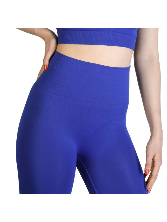 Indigo blaue gerippte Shaping Leggings