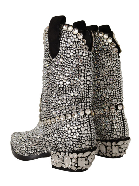 Boots Crystal-Embellished Black Suede Boots 7.000,00 € 8058301885132 | Planet-Deluxe