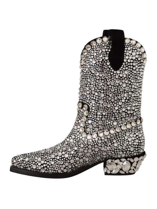 Boots Crystal-Embellished Black Suede Boots 7.000,00 € 8058301885132 | Planet-Deluxe