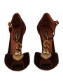 Sandals Elegant Gold Detail Velvet Heels 1.300,00 € 8057155681099 | Planet-Deluxe