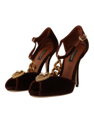 Sandals Elegant Gold Detail Velvet Heels 1.300,00 € 8057155681099 | Planet-Deluxe