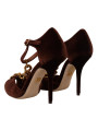 Sandals Elegant Gold Detail Velvet Heels 1.300,00 € 8057155681099 | Planet-Deluxe