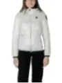 Weiße Blauer Jacke mit Reißverschluss