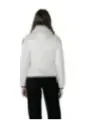 Weiße und graue Blauer Pufferjacke