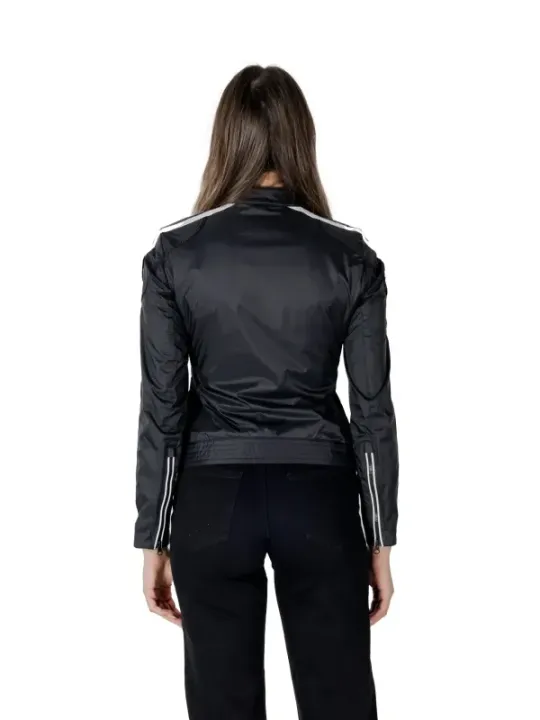 Schwarze Blauer Jacke mit Reißverschluss