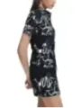 Schwarzes und weißes Blumenkleid Desigual