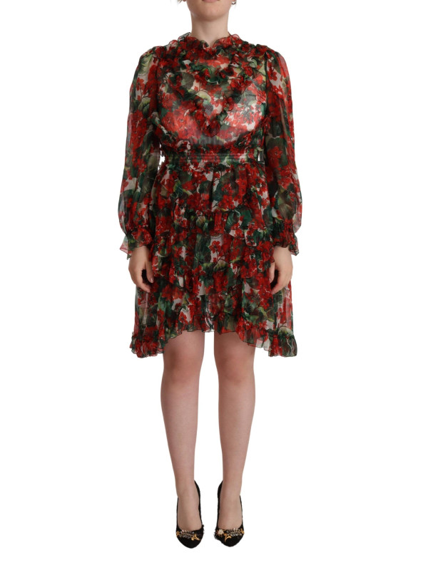 Dresses Floral Silk Mini Knee High Dress 3.600,00 € 8050249424756 | Planet-Deluxe