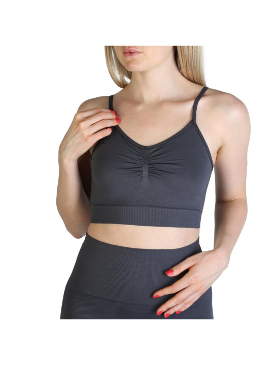 Charcoal grau Sport-BH nahtlos bequem