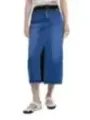 Langes Jeansrock mit seitlichem Schlitz