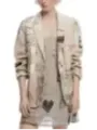 Beiger Desigual Blazer mit Grafik