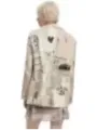 Beige Collage Blazer und Rock