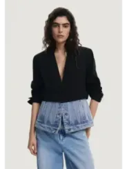 Stylische Desigual Denim-Blazer-Kombination