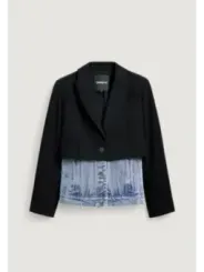 Schwarzer Cropped Desigual Blazer