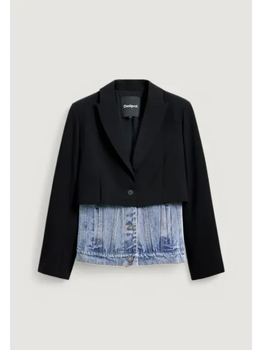 Schwarzer Cropped Desigual Blazer