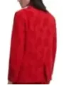 Roter Blumenmuster Blazer Desigual Jacke