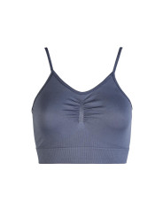 Navy blaues geripptes Bralette mit Trägern