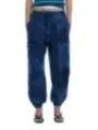 Patched denim Jeans mit Gummizug