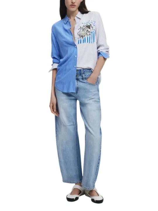 Weiße Bluse mit Jeans