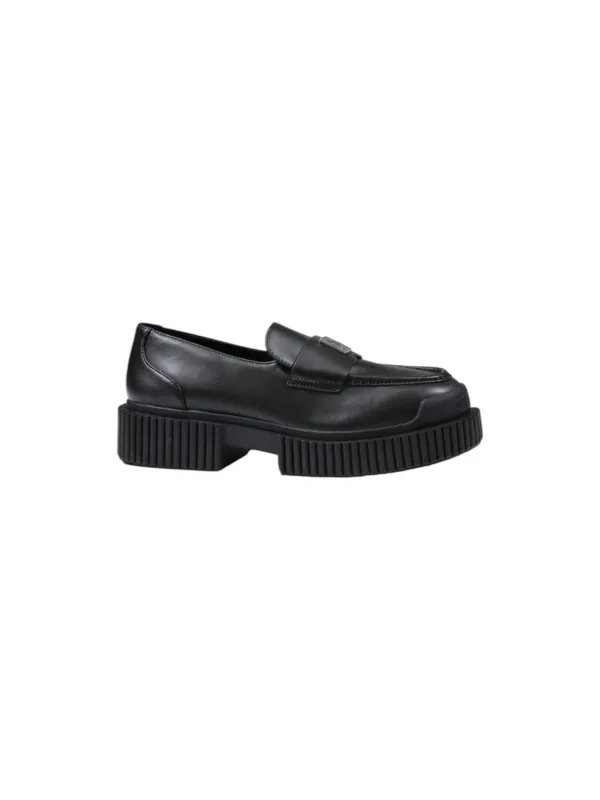 Chunky-sohlige braune Leder Slipper