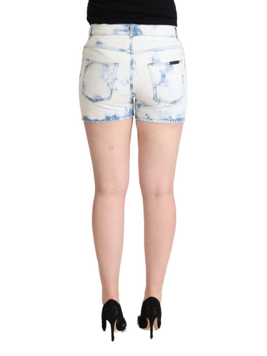 Shorts Chic White Denim Mid-Waisted Shorts 500,00 € 8054802887514 | Planet-Deluxe