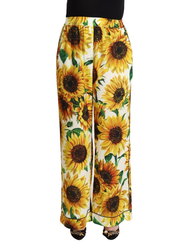 Jeans & Pants Elegant Sunflower Wide Leg Pants 1.700,00 € 8059579237944 | Planet-Deluxe