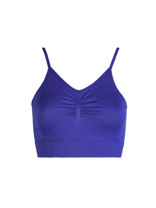 Indigo blaue gerippte Damen-Bralette